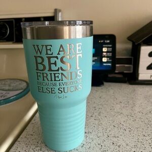 Light Blue Insulated Tumbler with Fun Quote